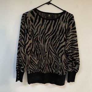 Metallic Zebra Sweater/Top